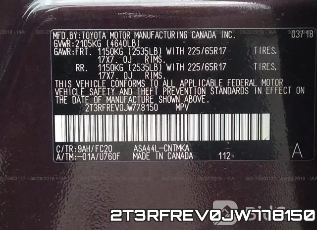 2T3RFREV0JW778150 фото 10