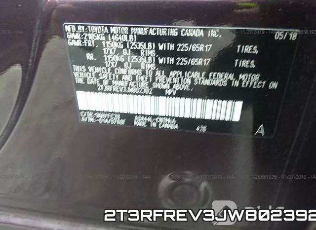 2T3RFREV3JW802392 фото 9
