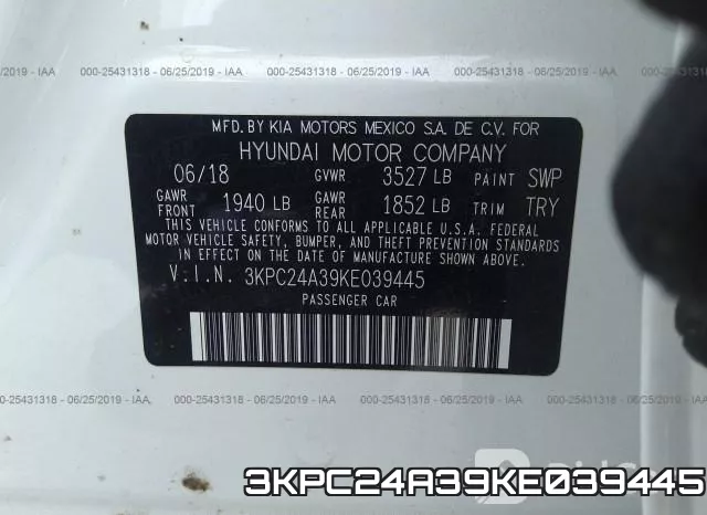 3KPC24A39KE039445 фото 10