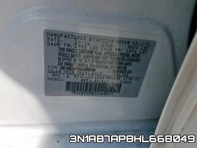 3N1AB7AP8HL668049 фото 2