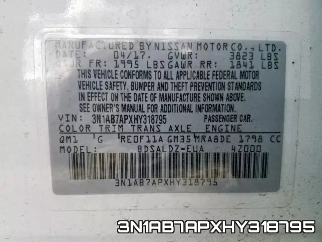 3N1AB7APXHY318795 фото 2