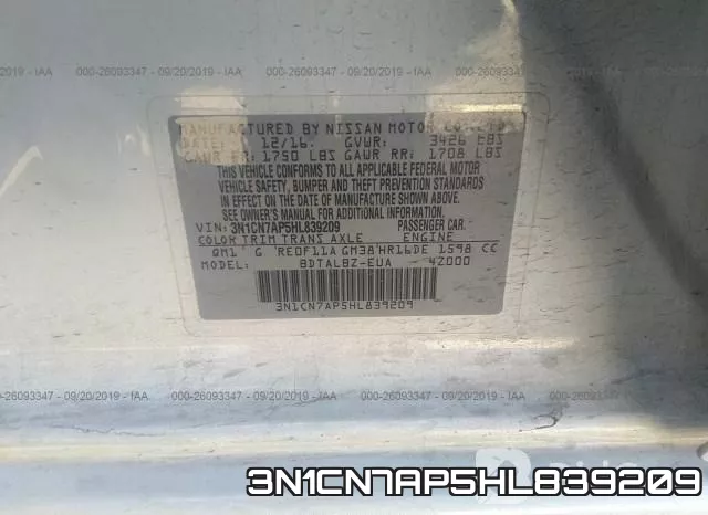 3N1CN7AP5HL839209 фото 10