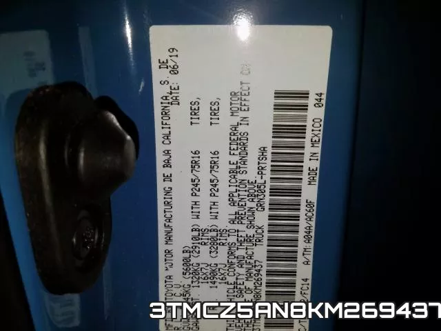 3TMCZ5AN8KM269437 фото 2