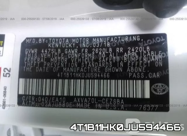 4T1B11HK0JU594466 фото 10
