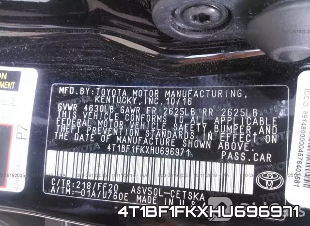 4T1BF1FKXHU696971 фото 9