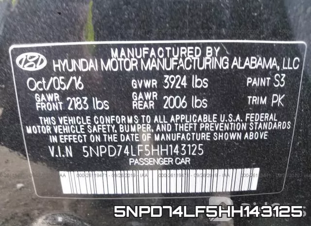 5NPD74LF5HH143125 фото 10