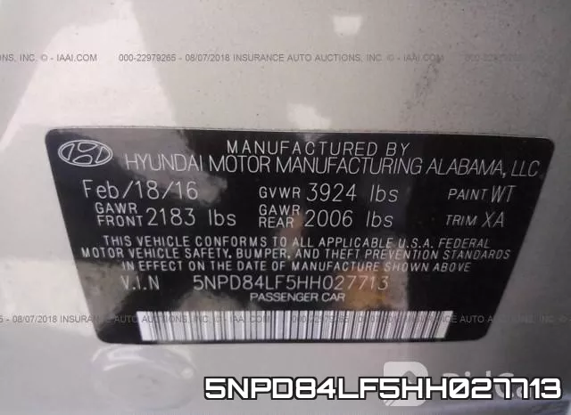 5NPD84LF5HH027713 фото 10
