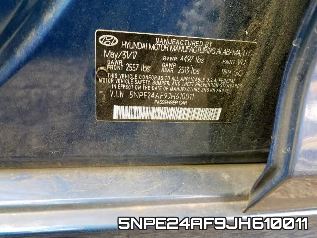 5NPE24AF9JH610011 фото 2