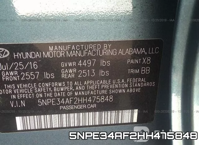 5NPE34AF2HH475848 фото 9