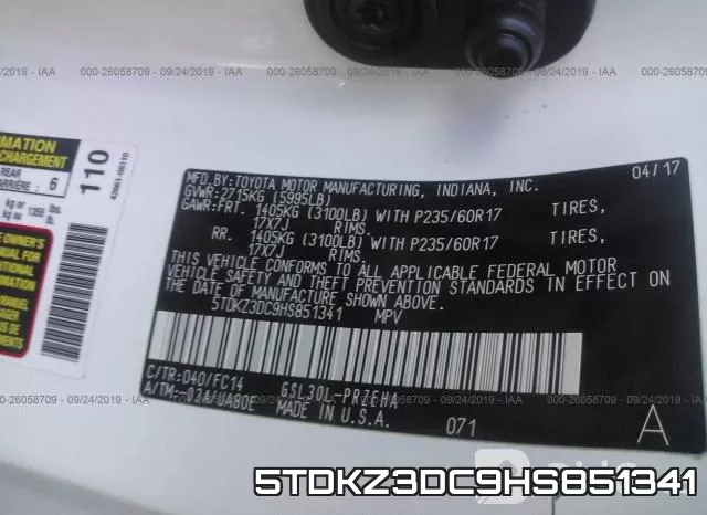 5TDKZ3DC9HS851341 фото 10