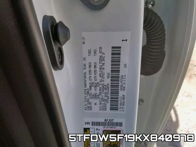 5TFDW5F19KX840978 фото 2