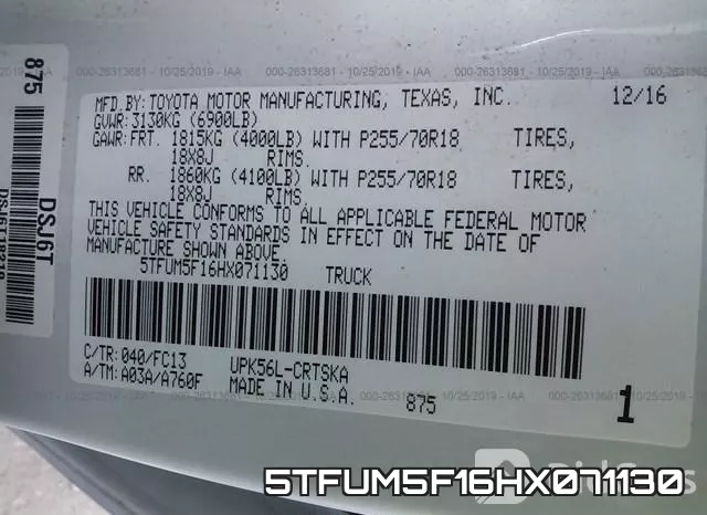 5TFUM5F16HX071130 фото 10