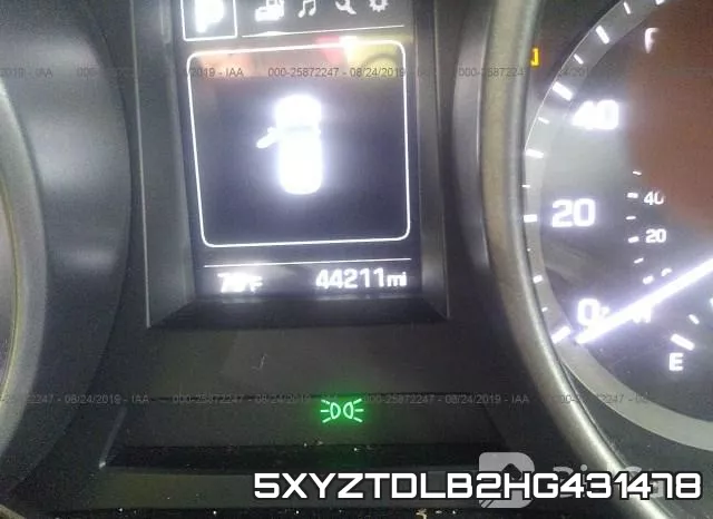 5XYZTDLB2HG431478 фото 8