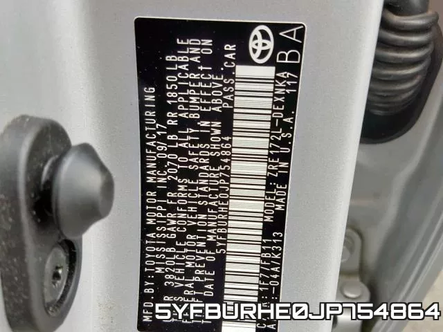 5YFBURHE0JP754864 фото 2