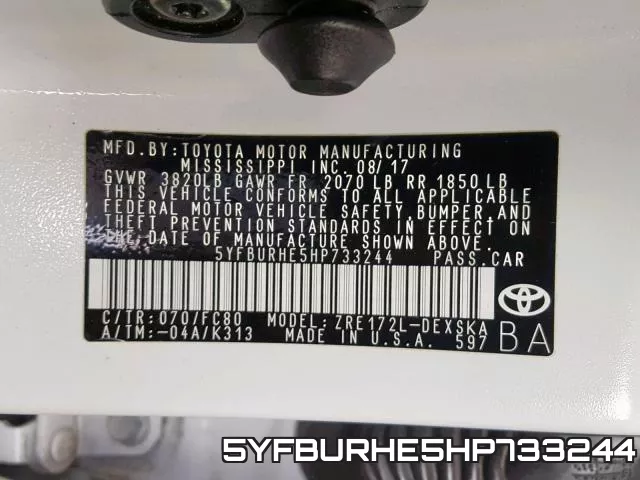 5YFBURHE5HP733244 фото 2