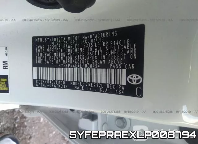 5YFEPRAEXLP008794 фото 10