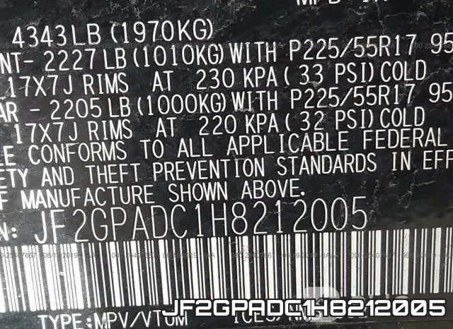 JF2GPADC1H8212005 фото 10