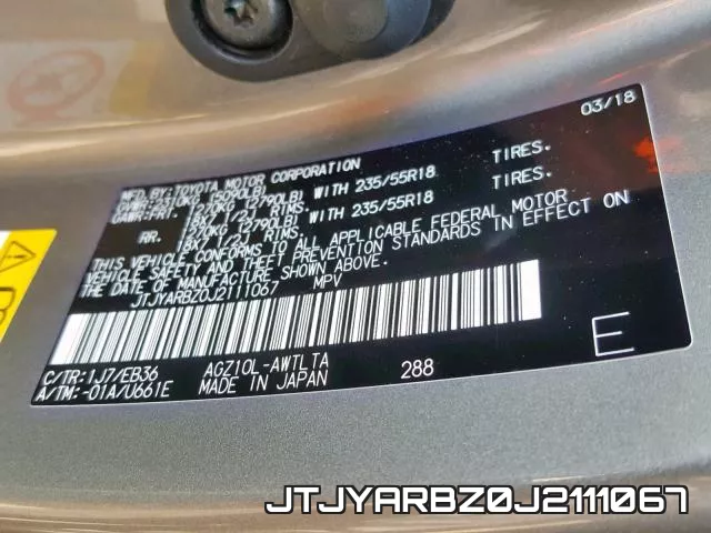 JTJYARBZ0J2111067 фото 2