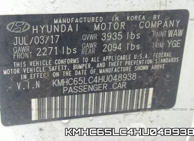 KMHC65LC4HU048938 фото 10