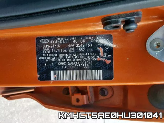 KMHCT5AE0HU301041 фото 2