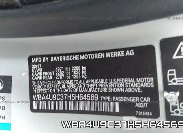 WBA4U9C37H5H64569 фото 10