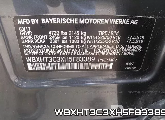 WBXHT3C3XH5F83389 фото 10