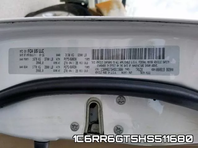 1C6RR6GT5HS511680 фото 2
