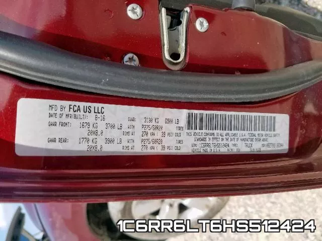 1C6RR6LT6HS512424 фото 2