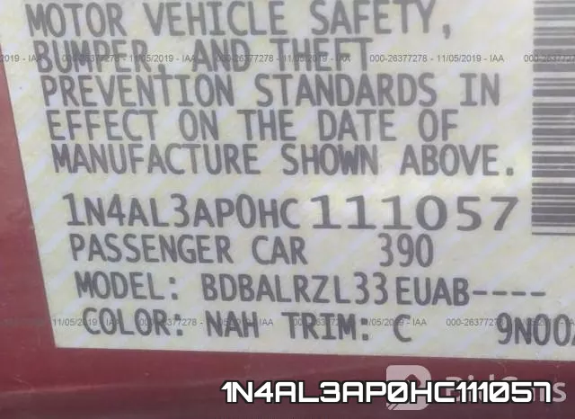 1N4AL3AP0HC111057 фото 10