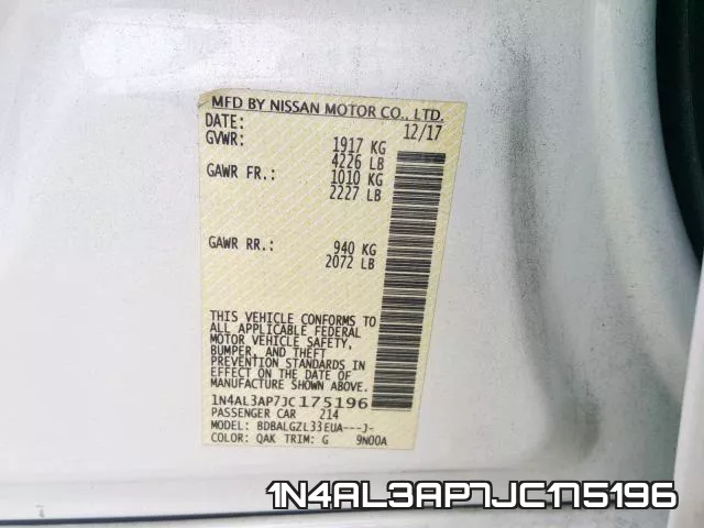1N4AL3AP7JC175196 фото 2
