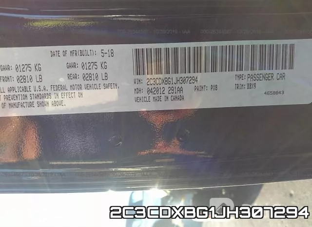 2C3CDXBG1JH307294 фото 10