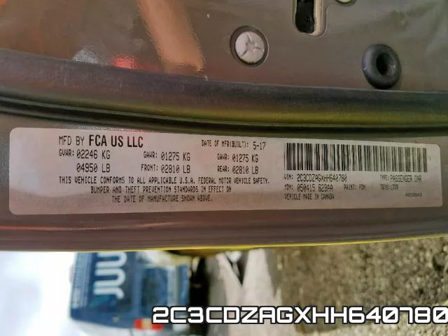 2C3CDZAGXHH640780 фото 2
