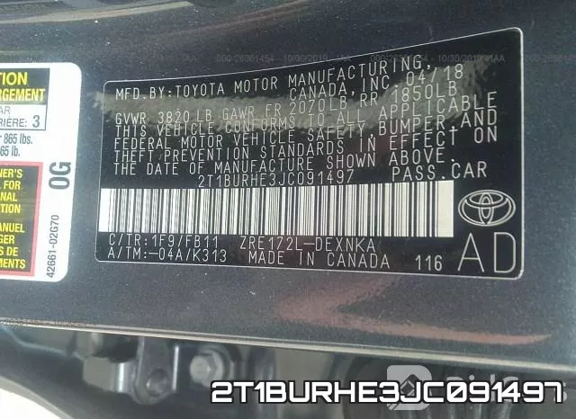 2T1BURHE3JC091497 фото 10