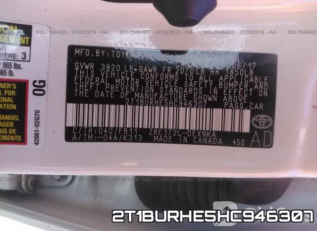 2T1BURHE5HC946307 фото 10