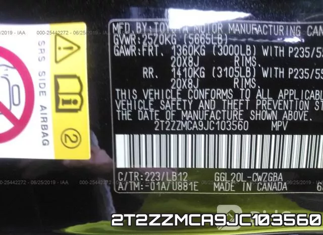 2T2ZZMCA9JC103560 фото 8