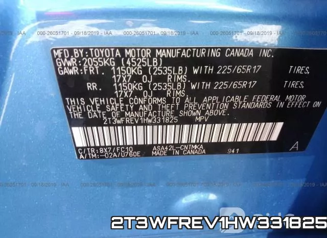 2T3WFREV1HW331825 фото 9