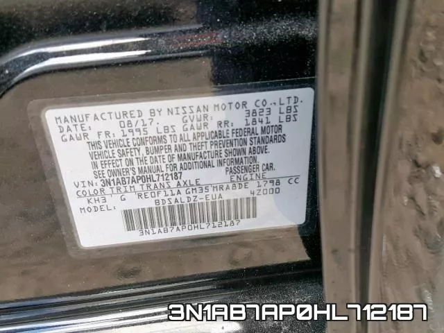 3N1AB7AP0HL712187 фото 2