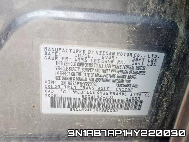 3N1AB7AP1HY220030 фото 2