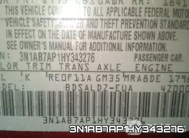 3N1AB7AP1HY343276 фото 10