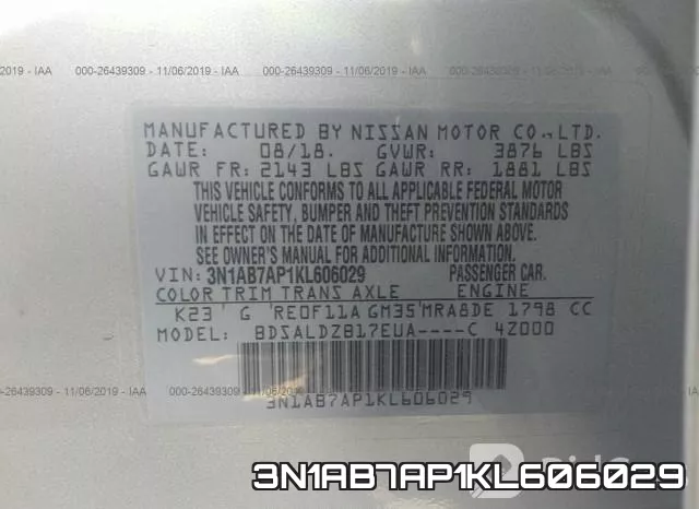 3N1AB7AP1KL606029 фото 8