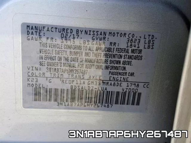3N1AB7AP6HY267487 фото 2