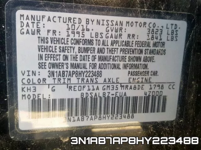 3N1AB7AP8HY223488 фото 2