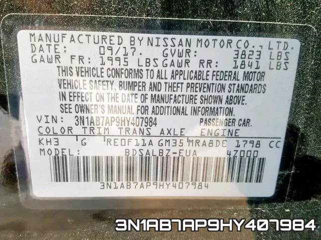 3N1AB7AP9HY407984 фото 2