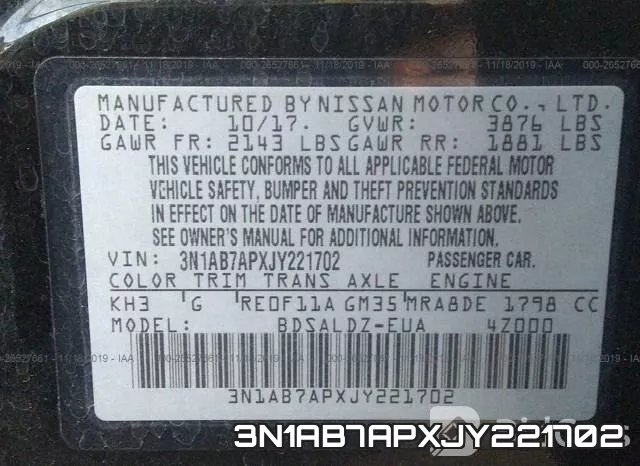 3N1AB7APXJY221702 фото 10