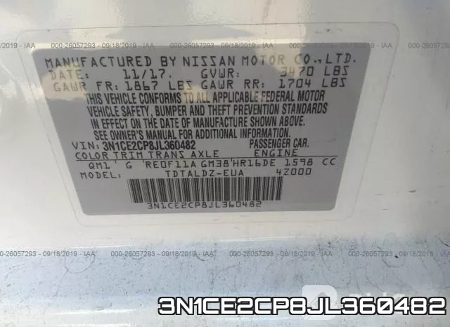 3N1CE2CP8JL360482 фото 10