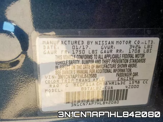 3N1CN7AP7HL842080 фото 2