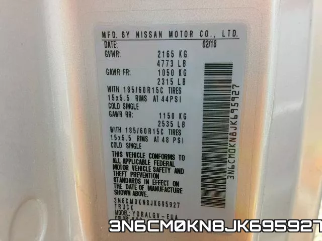 3N6CM0KN8JK695927 фото 2