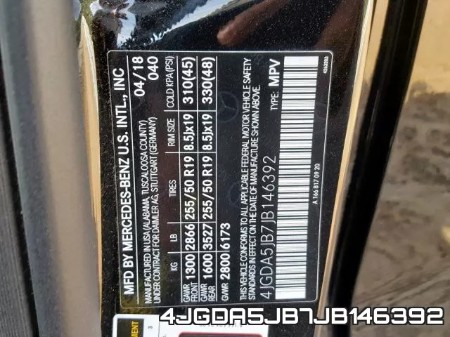 4JGDA5JB7JB146392 фото 2