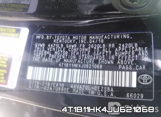 4T1B11HK4JU621068 фото 10