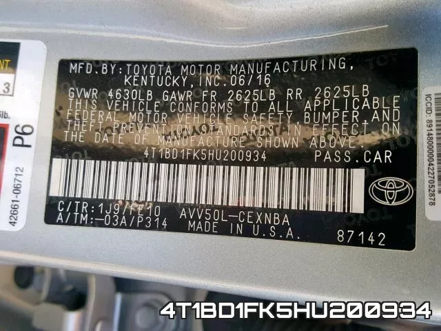 4T1BD1FK5HU200934 фото 2